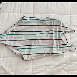 WOMENS STRIPPED SWIM SUIT